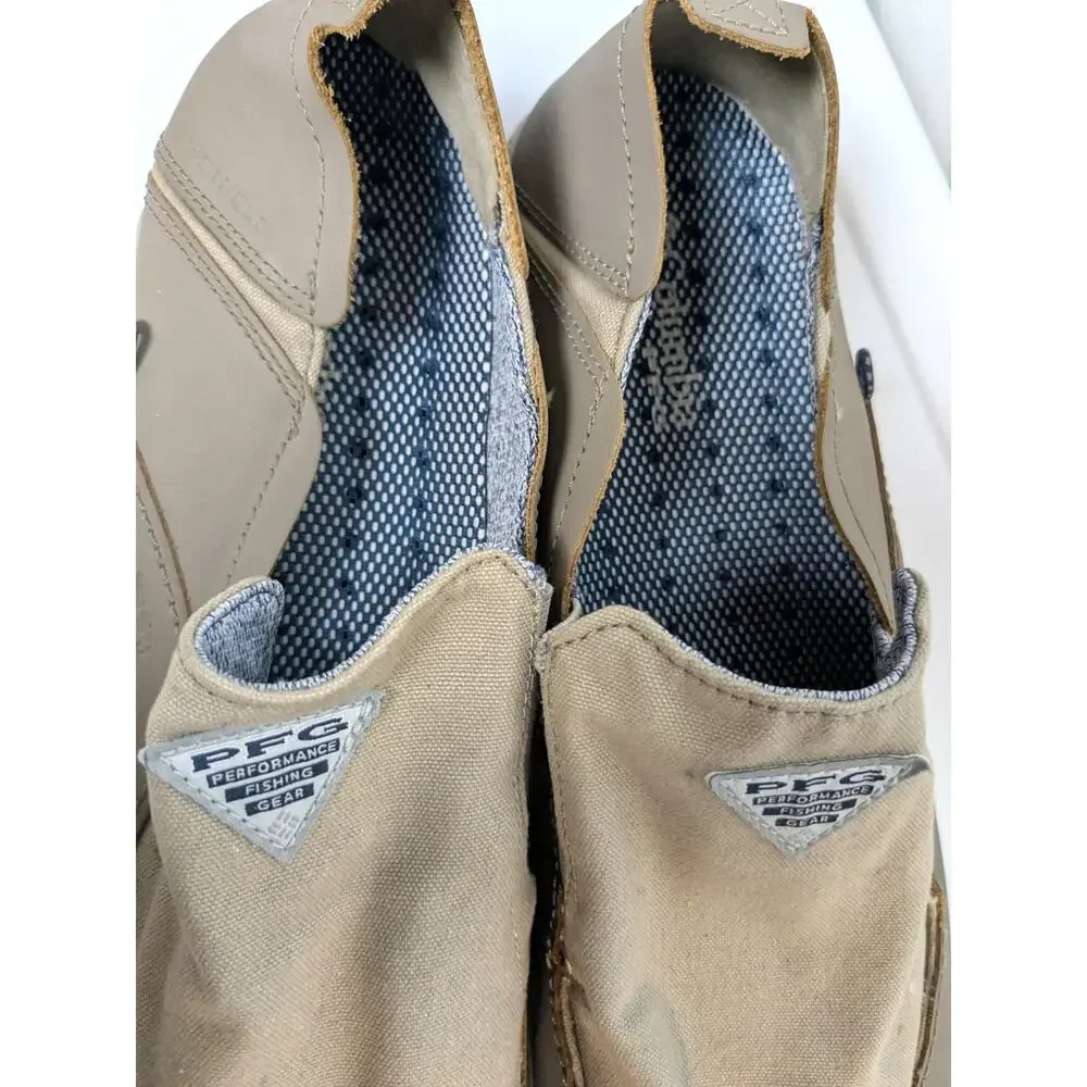 Columbia Bahama PFG Series Water & Boat Slip On Shoes Tan US Men's 16 WIDE Width